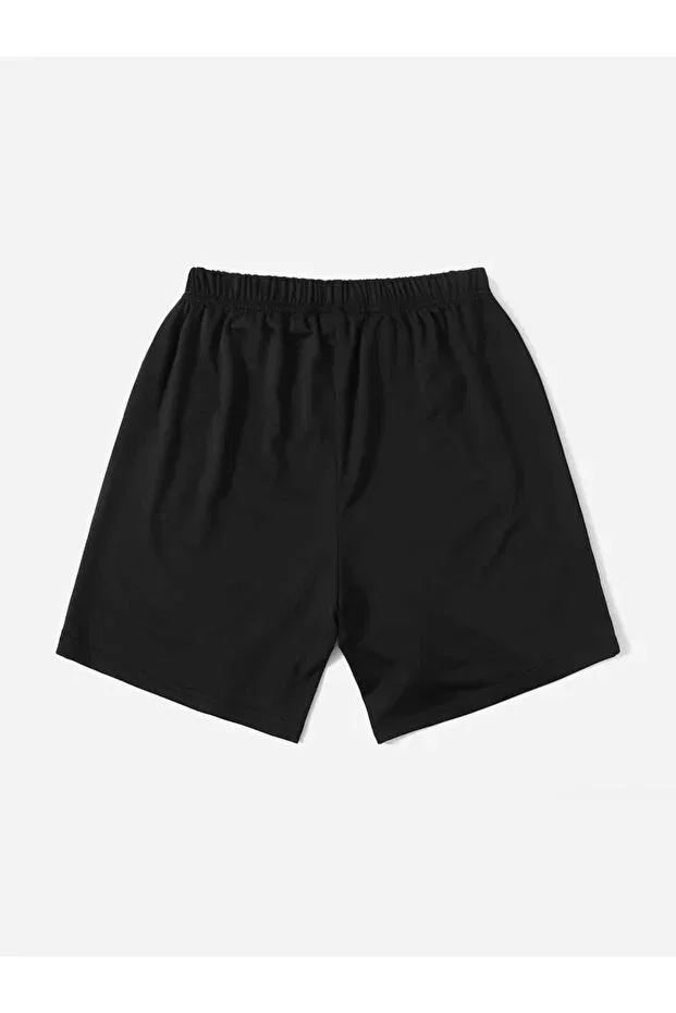 Детские шорты для девочек с принтом Oversize Lepold, Black2 — фото 2