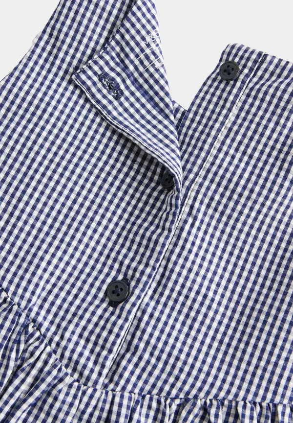 Платье хлопковое Shirt dress Marks & Spencer, темно-синий — фото 3