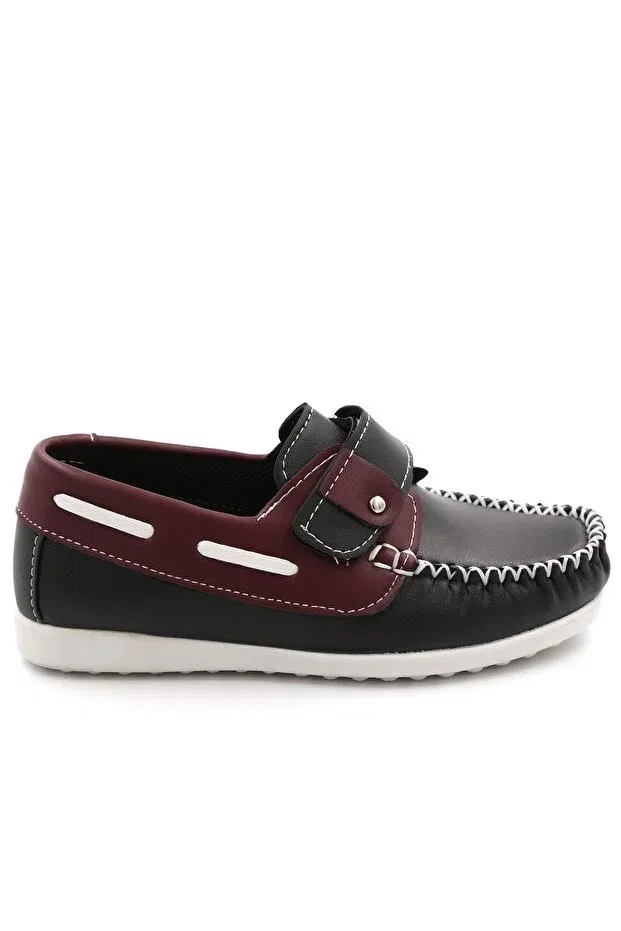Детские ортопедические туфли для мальчиков Ewen Tomm, Burgundy Black — фото 2