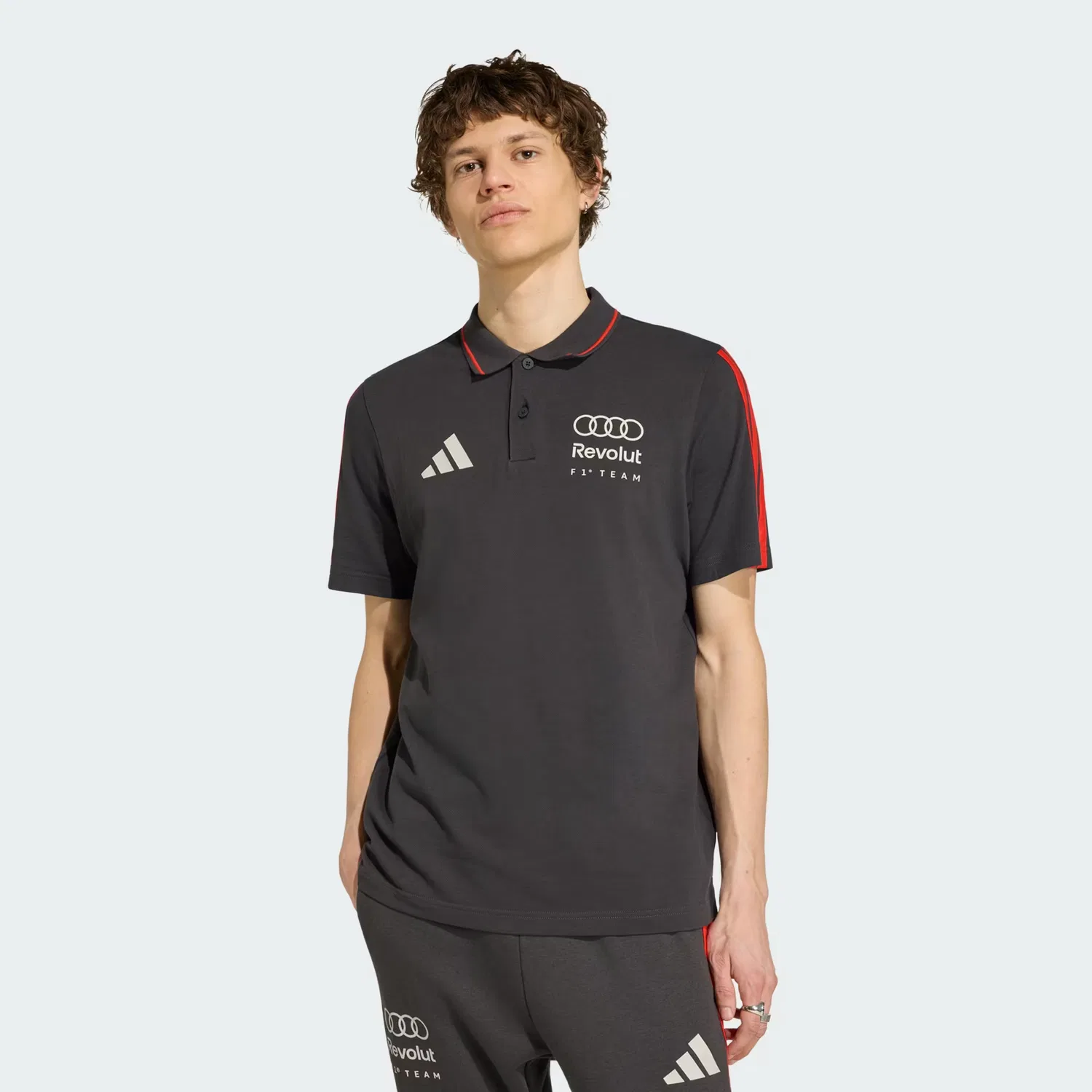 Мужское поло из пике Audi Revolut F1 Team DNA Adidas Performance, Utility Black