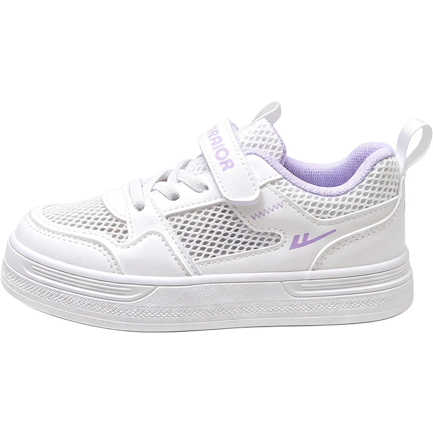Детские кеды для скейтбординга с принтом White Purple WARRIOR
