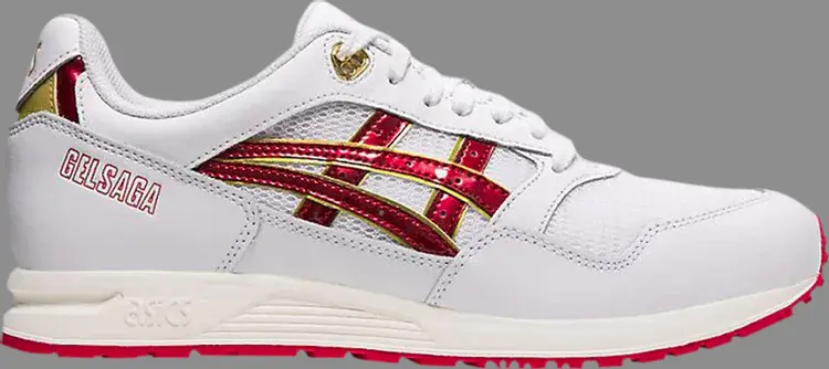

Кроссовки gel saga 'white speed red' Asics, белый