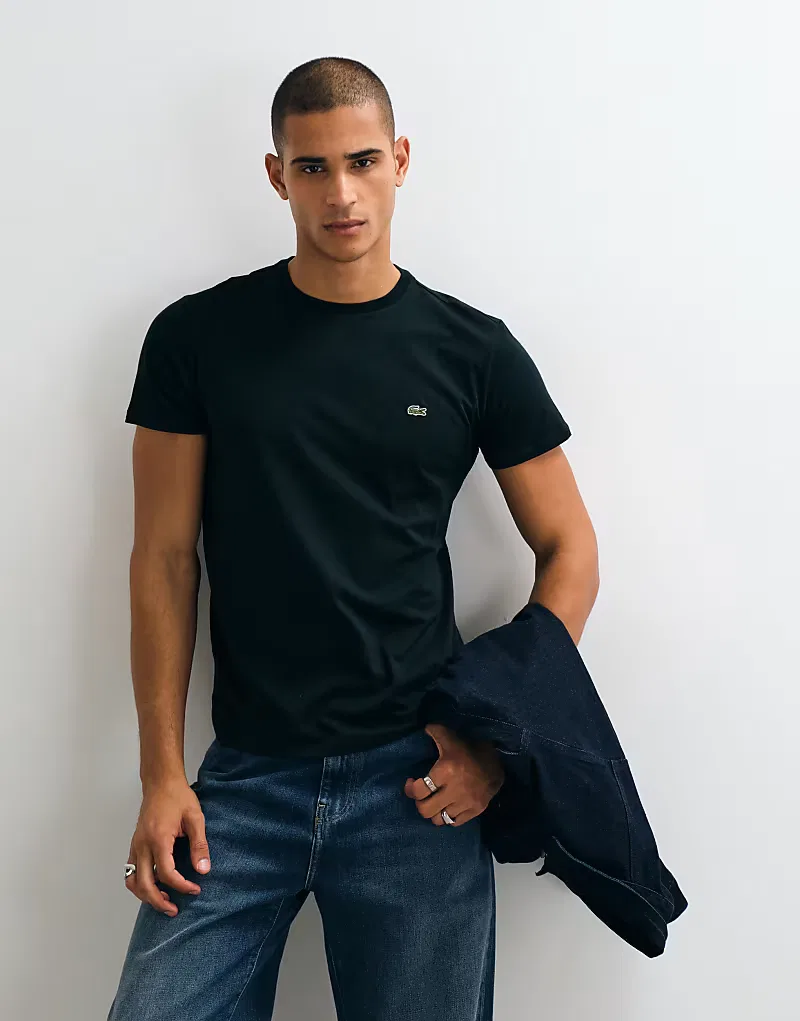 Футболка Lacoste с коротким рукавом и логотипом, темно-зеленый — фото 3