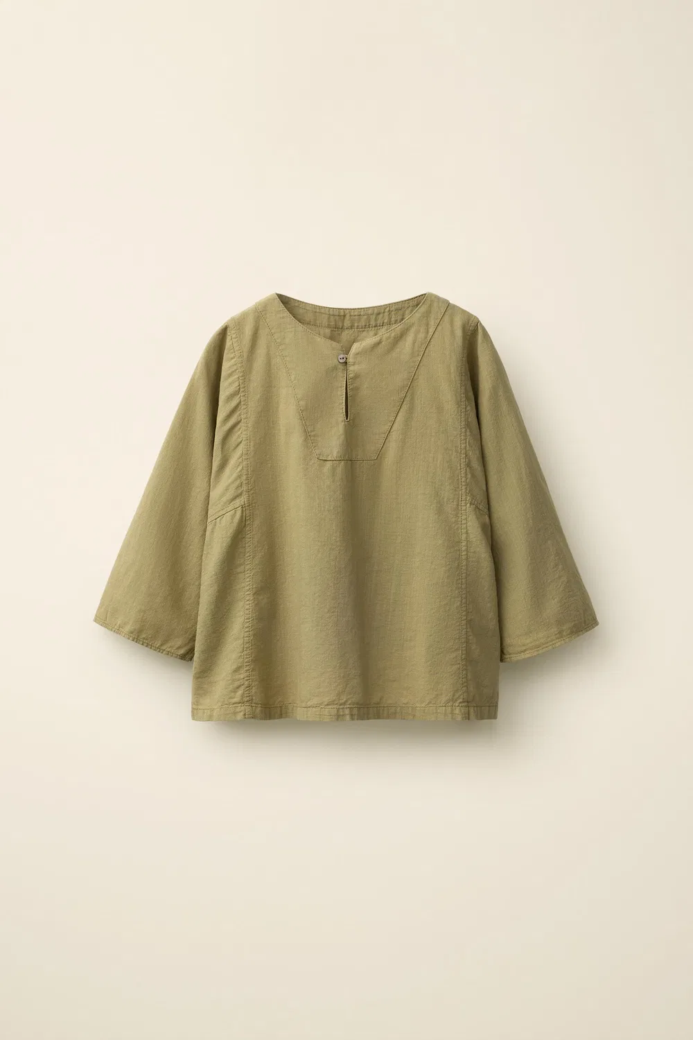Рубашка со стоячим воротником, созданная Caramel London x Zara, Khaki