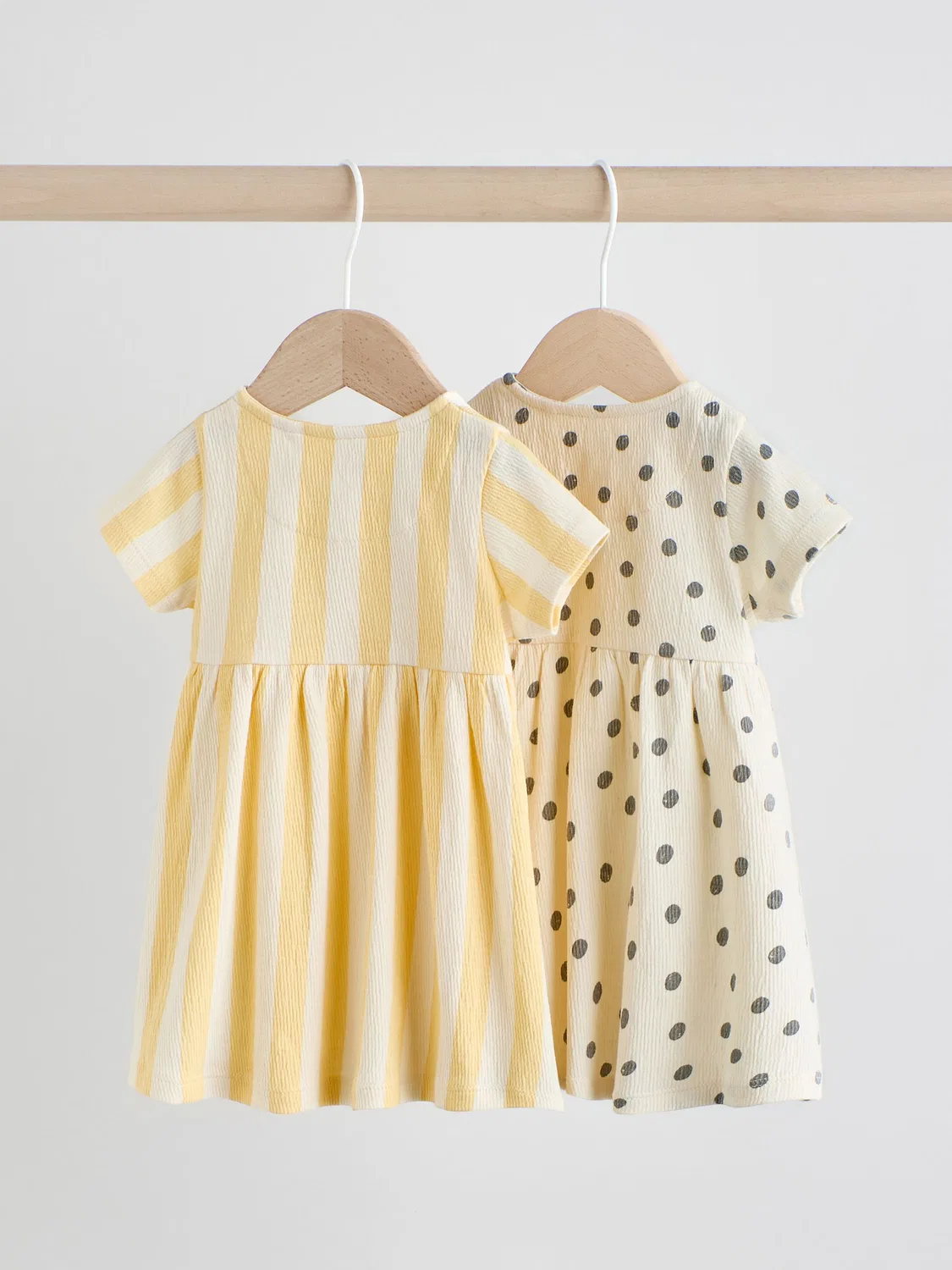 Платье 2 шт. Yellow/Cream Spot/Stripe Next, желтый/кремовый — фото 4