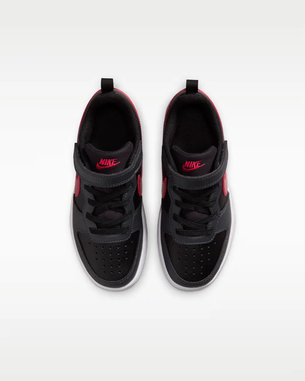 Детская обувь Nike Court Borough Low, Black/Anthracite/White/University Red — фото 4