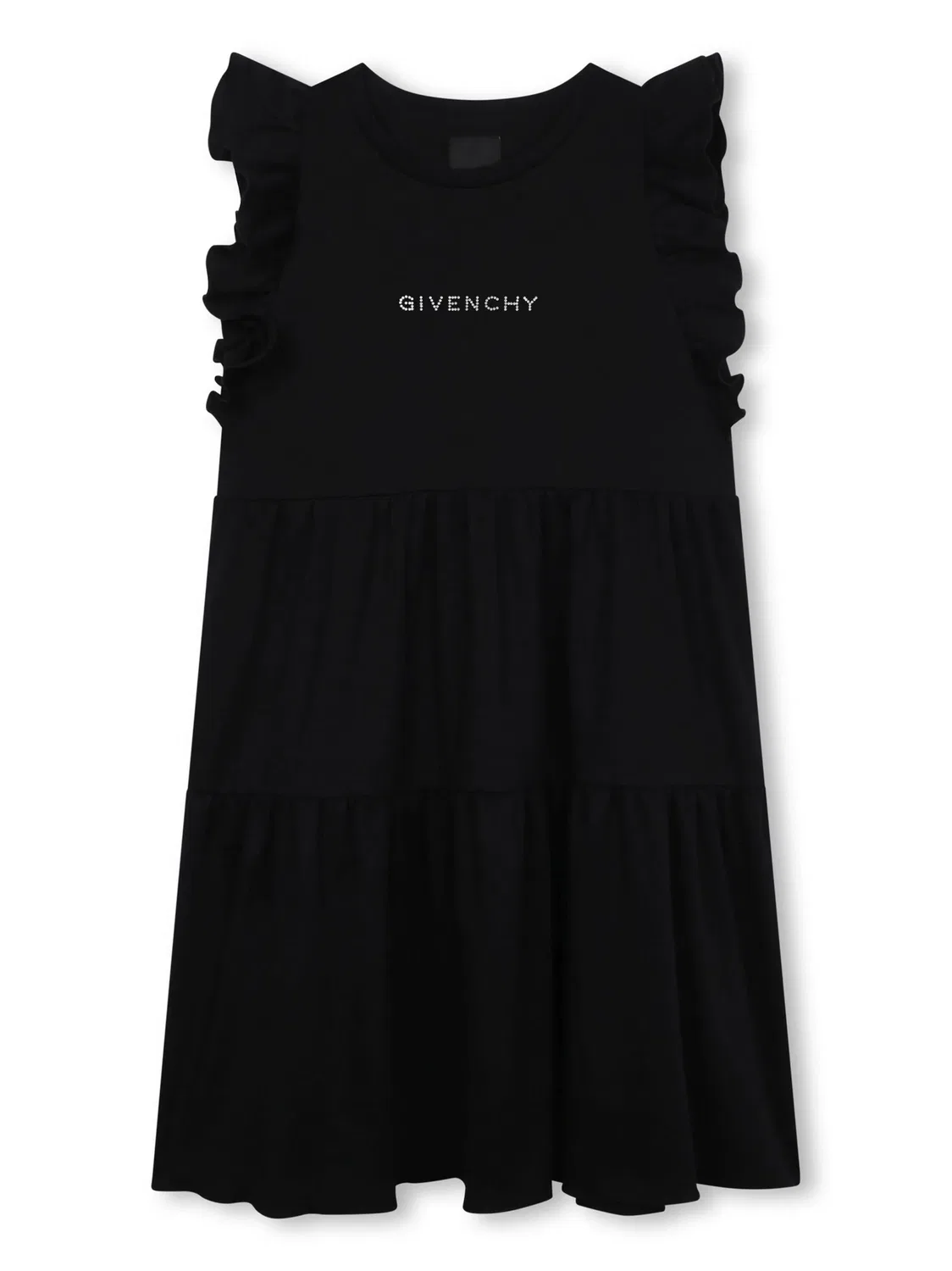 Платье с аппликацией и стразами Givenchy, черный