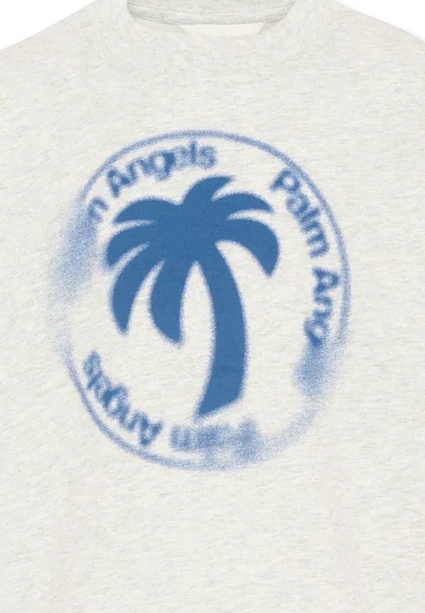 Футболка с принтом Print T-shirt Palm Angels, Grey, серый — фото 3