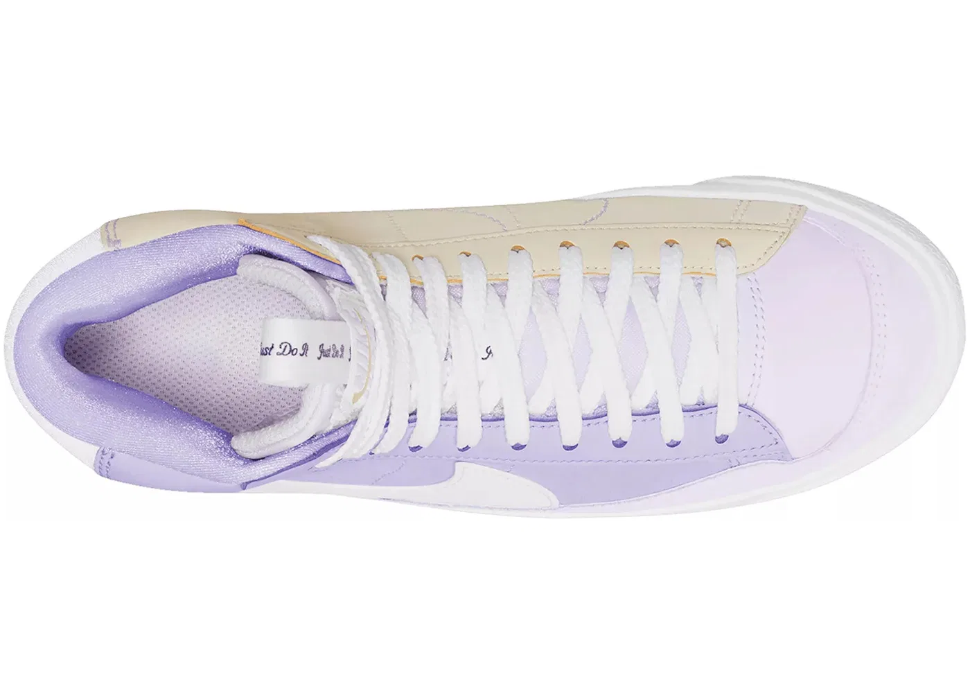 Детские кроссовки для девочек с принтом Nike Blazer Mid 77 SE, Lilac Bloom/Light Orewood Brown/Barely Grape/White — фото 2