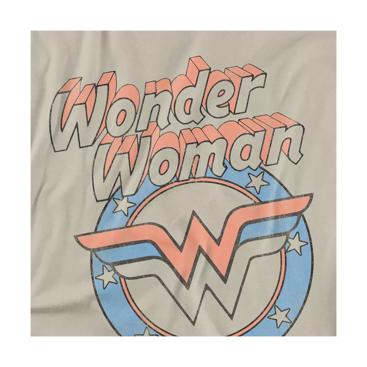 Детский свитшот для девочек с принтом DC Wonder Woman - Logo Youth Classic Wonder Woman, Cream — фото 2