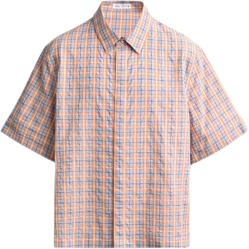 Мужская рубашка с воротником Multicolor ZARA, Multicolor