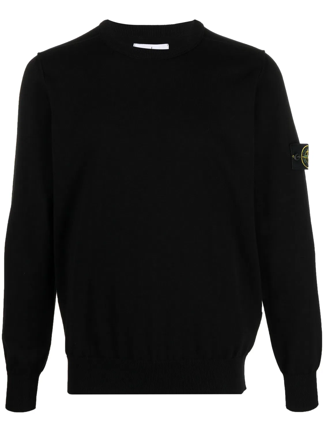 Вязаный свитер с логотипом Compass Stone Island, черный