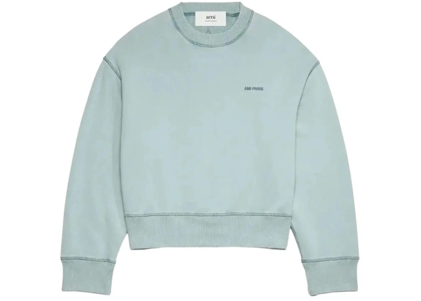 Унисекс свитшот с принтом Ami Paris, Aquamarine