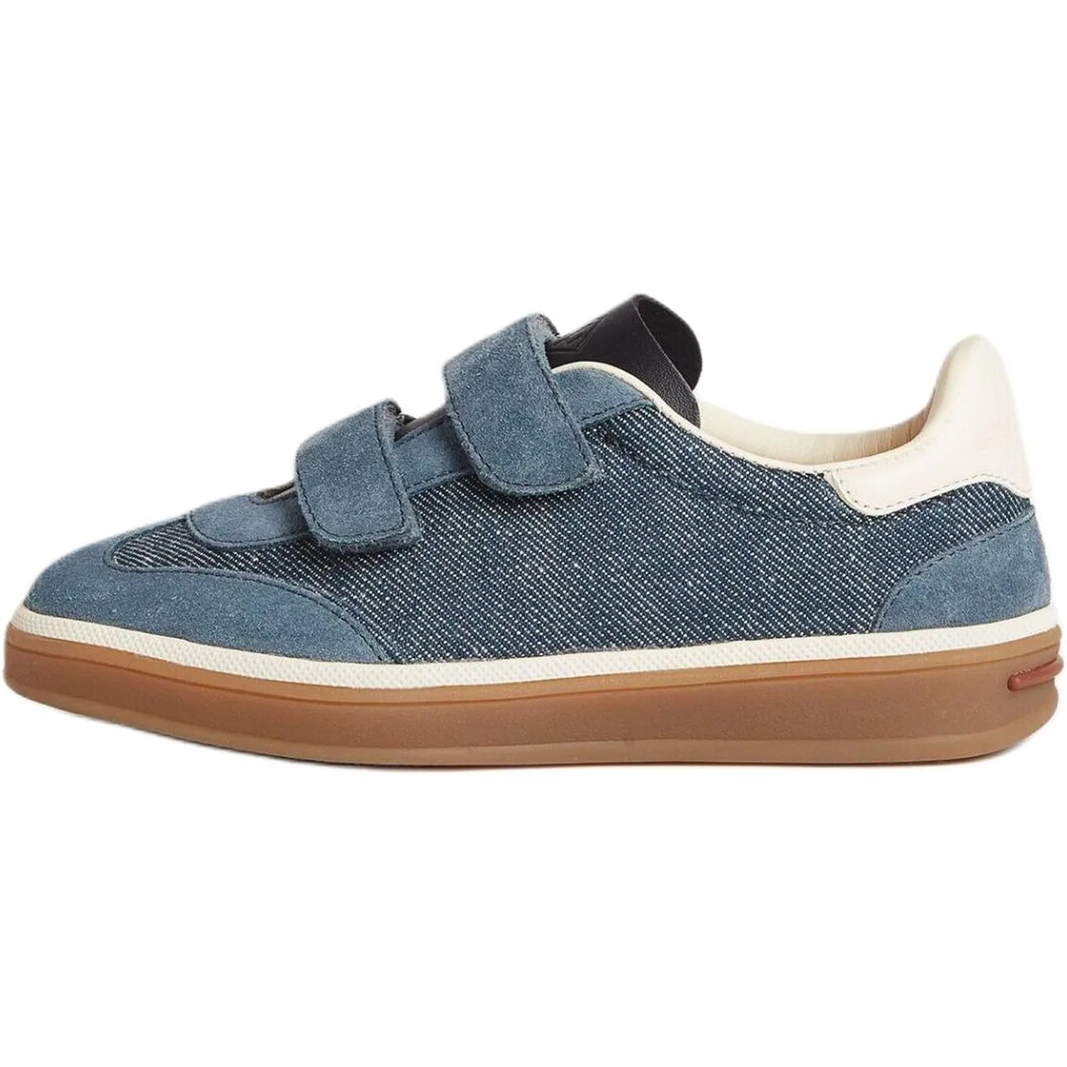 Детские кеды из хлопка и денима Indigo Green Loro Piana, Indigo Green