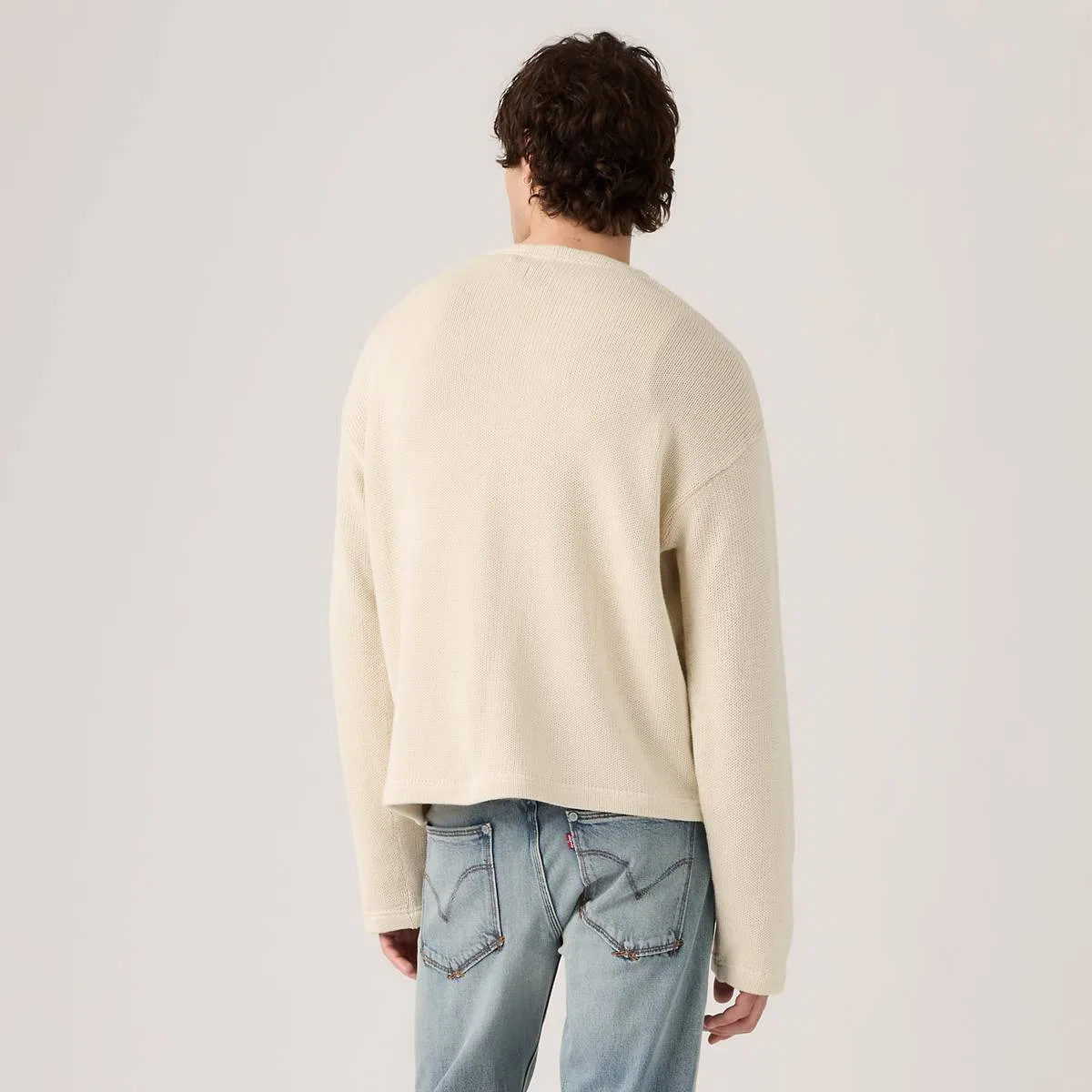 Свитер свободного кроя Posey Levi's, Oatmeal - White — фото 4