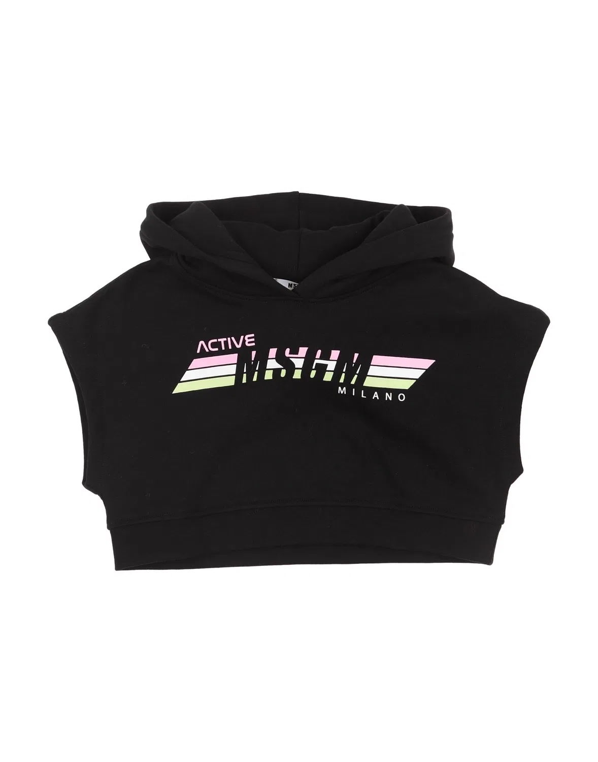 Детская толстовка с капюшоном с принтом Msgm, черный