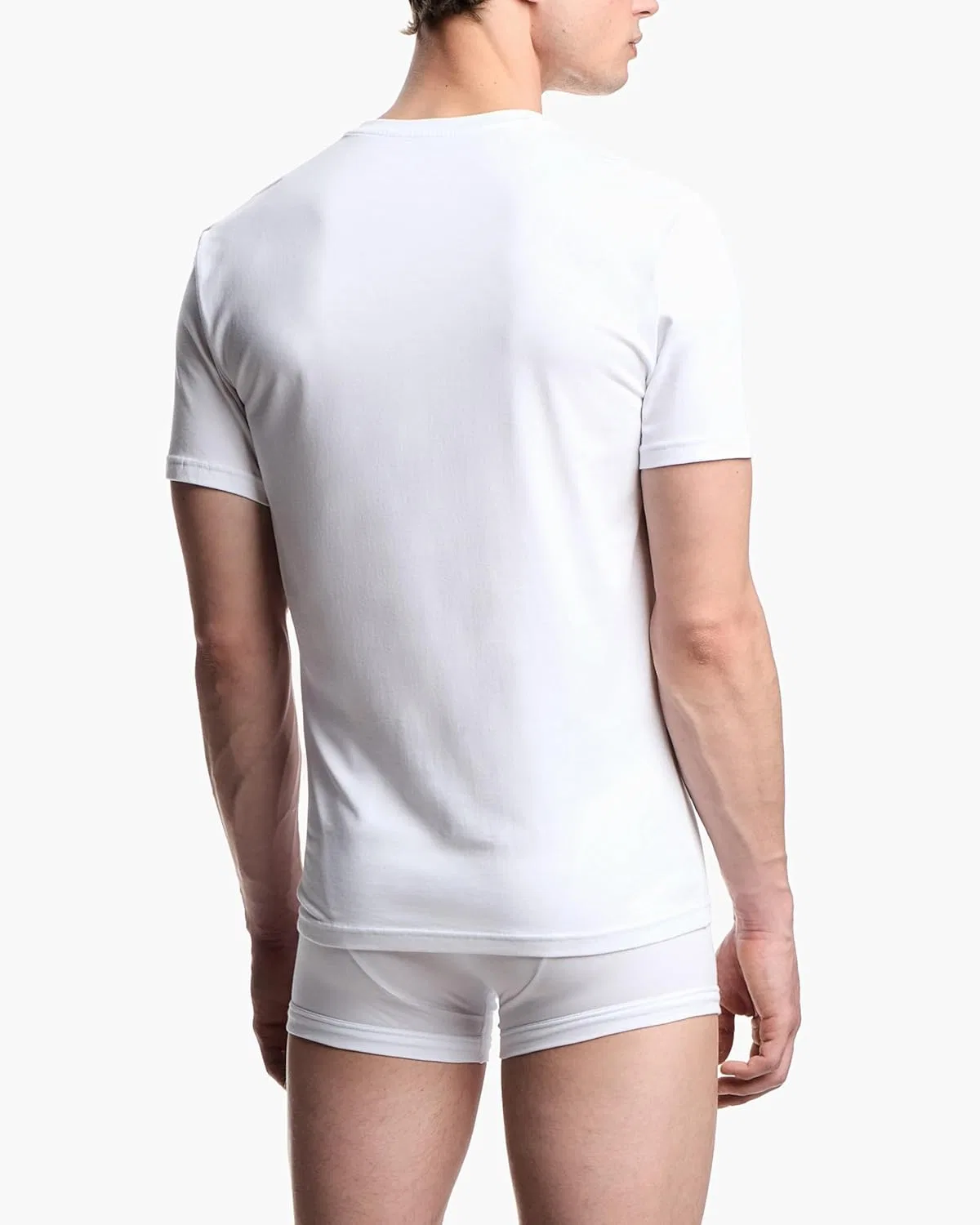 Мужская футболка с круглым вырезом Stretch Cotton Emporio Armani, White — фото 3
