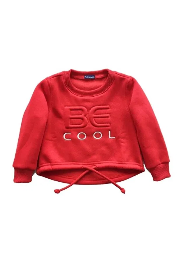 Детские свитшот для девочек с вышивкой Karamela, Red