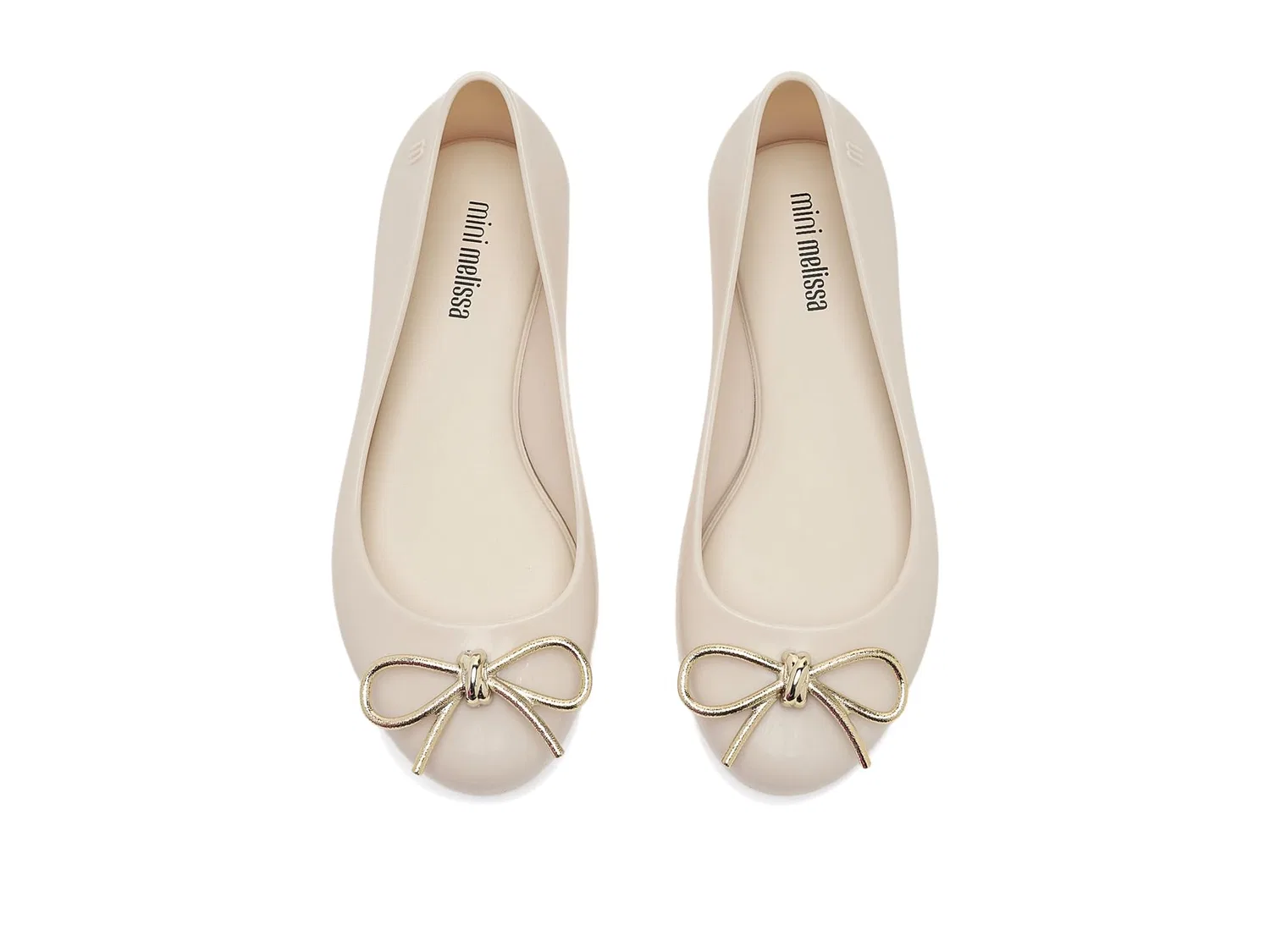Балетки Sweet Love Chrome (для маленьких и больших детей) Mini Melissa, Beige/Gold — фото 3