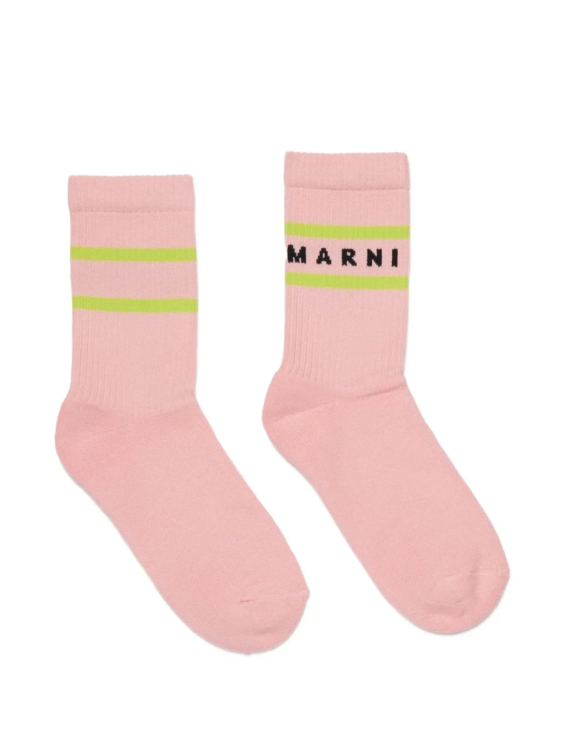 Носки в полоску с логотипом Marni, розовый