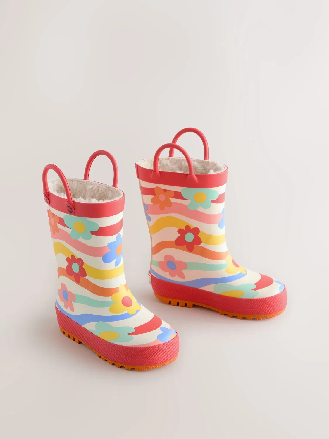 Резиновые сапоги Multi Rainbow Handle Wellies от Next, разноцветные — фото 4