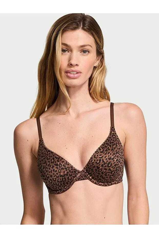 Женский бюстгальтер с принтом Smooth Light Support Full-Coverage Bra Victoria'S Secret, Leopard