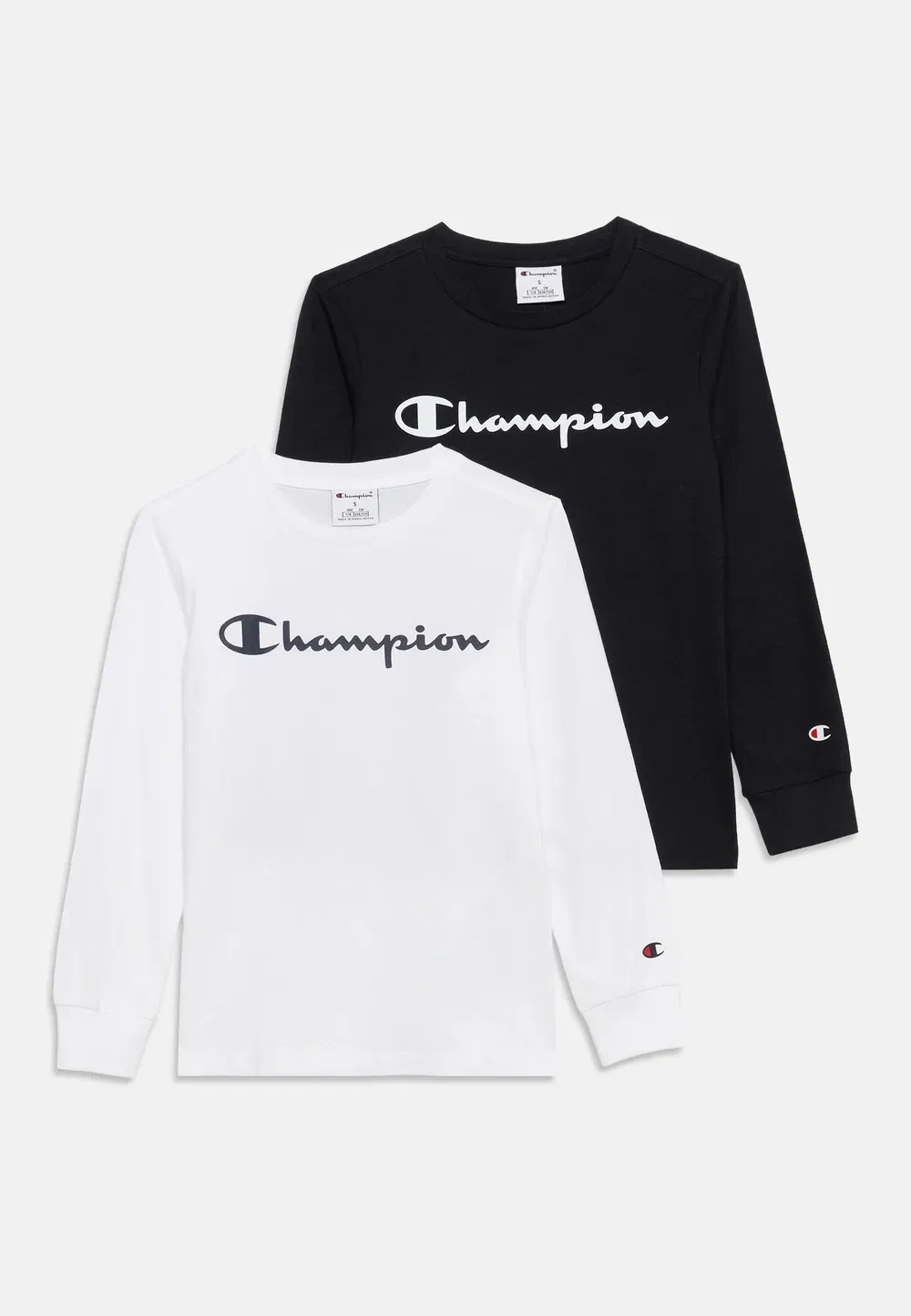Комплект из 2 футболок с длинными рукавами Champion, Black/White