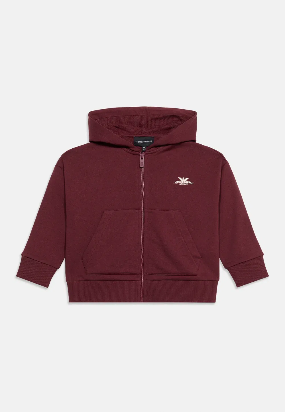 Унисекс - толстовка на молнии Emporio Armani, Maroon Banner