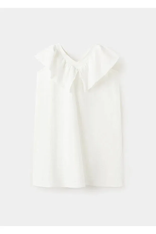 Детское платье для девочек хлопковое Mango Kids, Off White