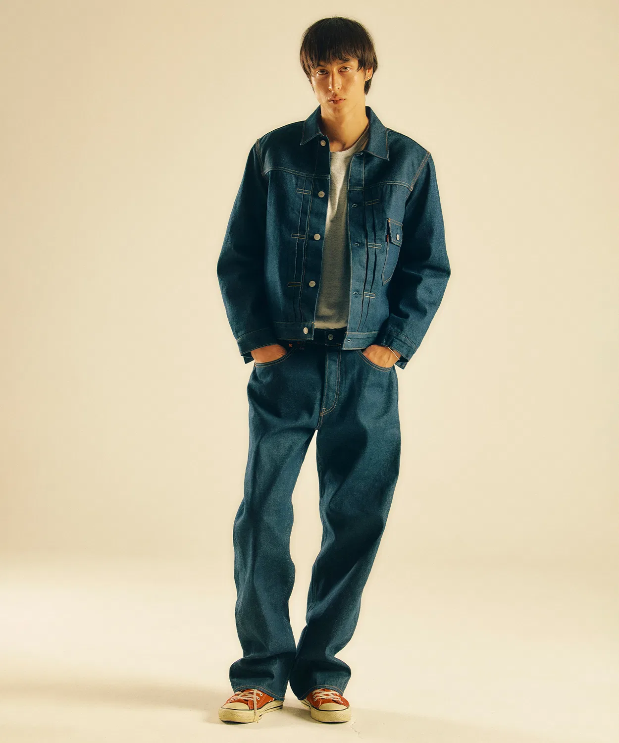 Мужская джинсовая куртка с длинным рукавомLevi's TYPE1 Trucker, Indigo — фото 3