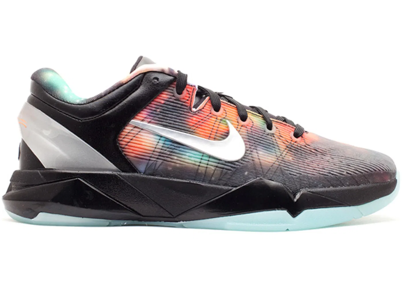Детские баскетбольные кроссовки Kobe 7 Nike, Black/Metallic Silver-Total Orange-Volt