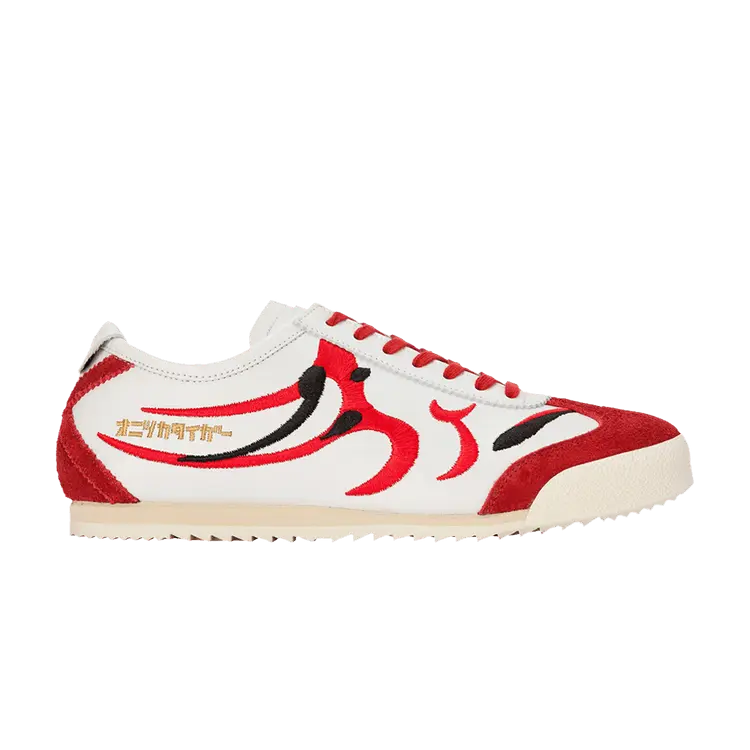 Кроссовки Onitsuka Tiger Wmns Mexico 66 Deluxe Kumadori - White Classic Red, белый