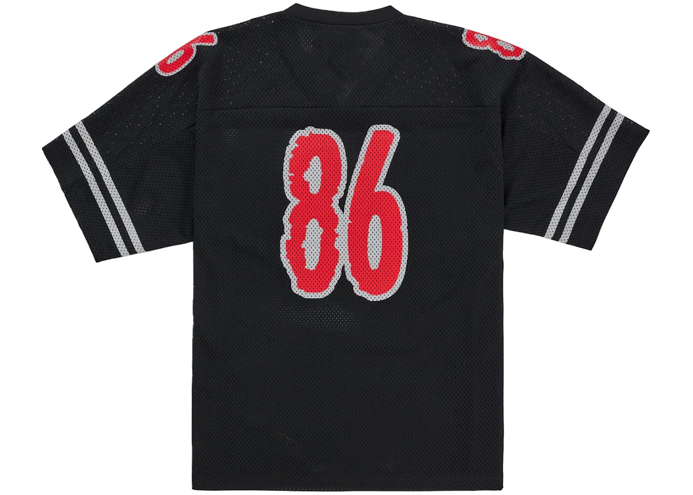 Мужская футбольная джерси с светоотражающим принтом Supreme Reflective Football Jersey, черный — фото 2