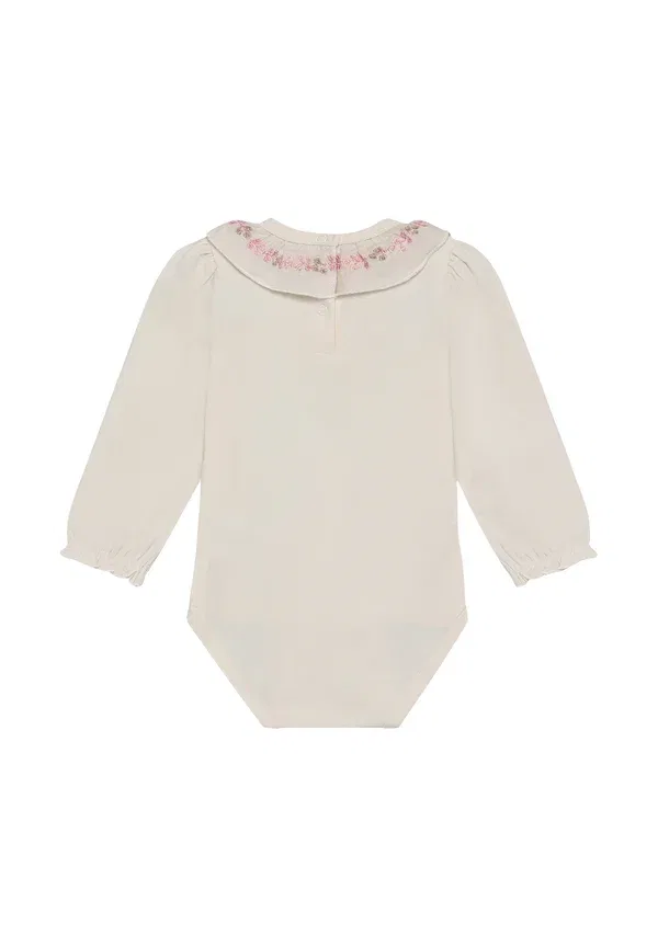 Боди с длинным рукавом, хлопок, Long sleeve - body, Minymo, White Swan, белый — фото 2