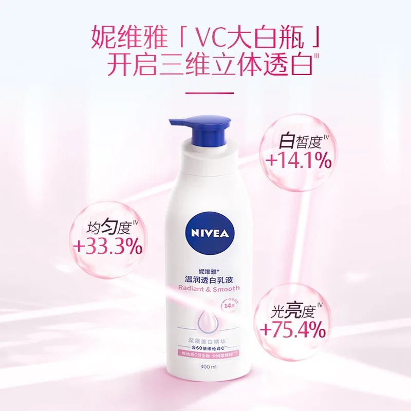 Женский лосьон для тела увлажняющий Nivea Warm And Transparent White, 400 мл — фото 3
