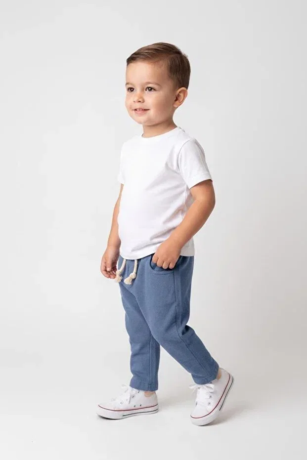 Детские штаны для девочек хлопковые Miababy, Indigo — фото 2