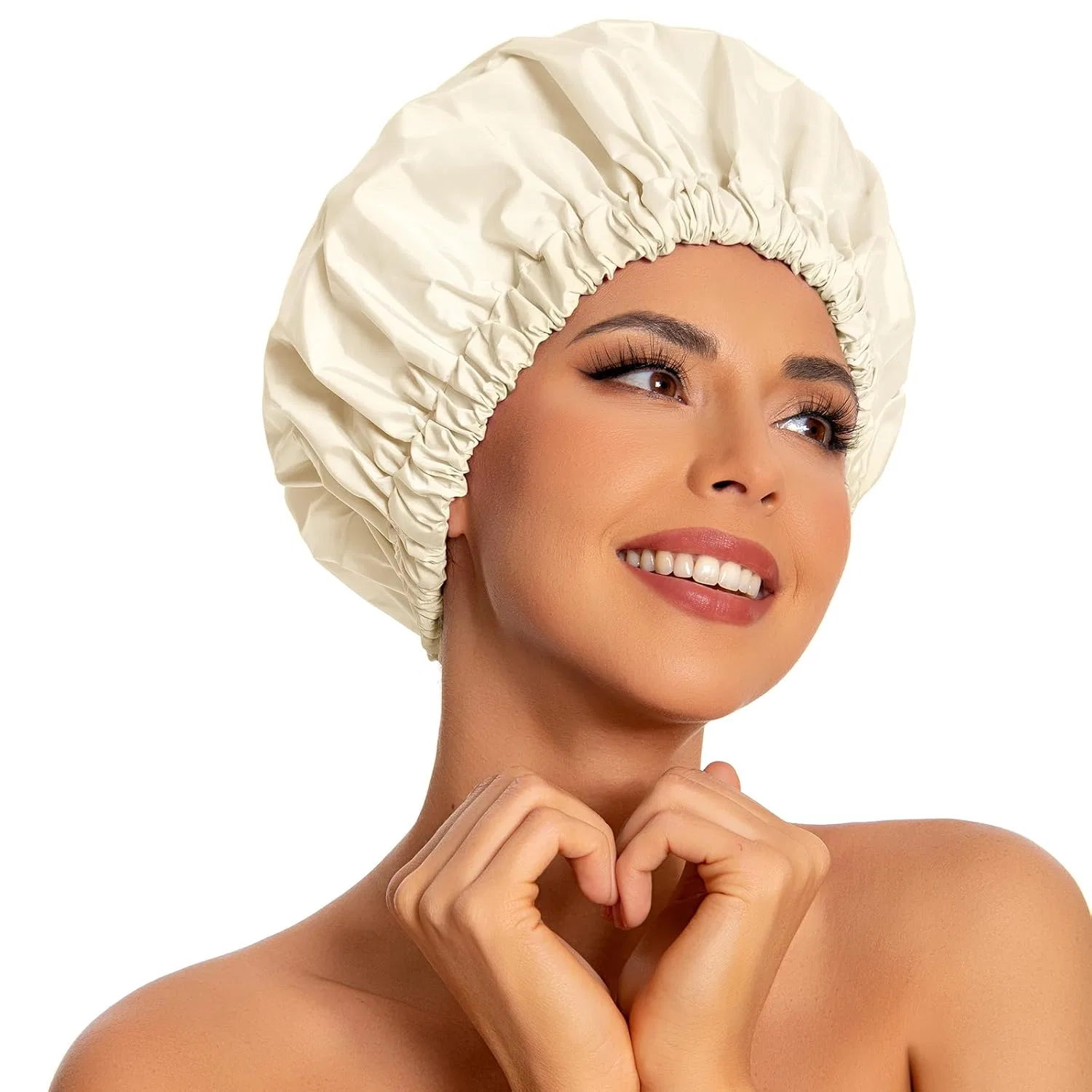 Шапочка для душаs Reusable Waterproof Edoneery, 5 шт, Onesize, Champagne