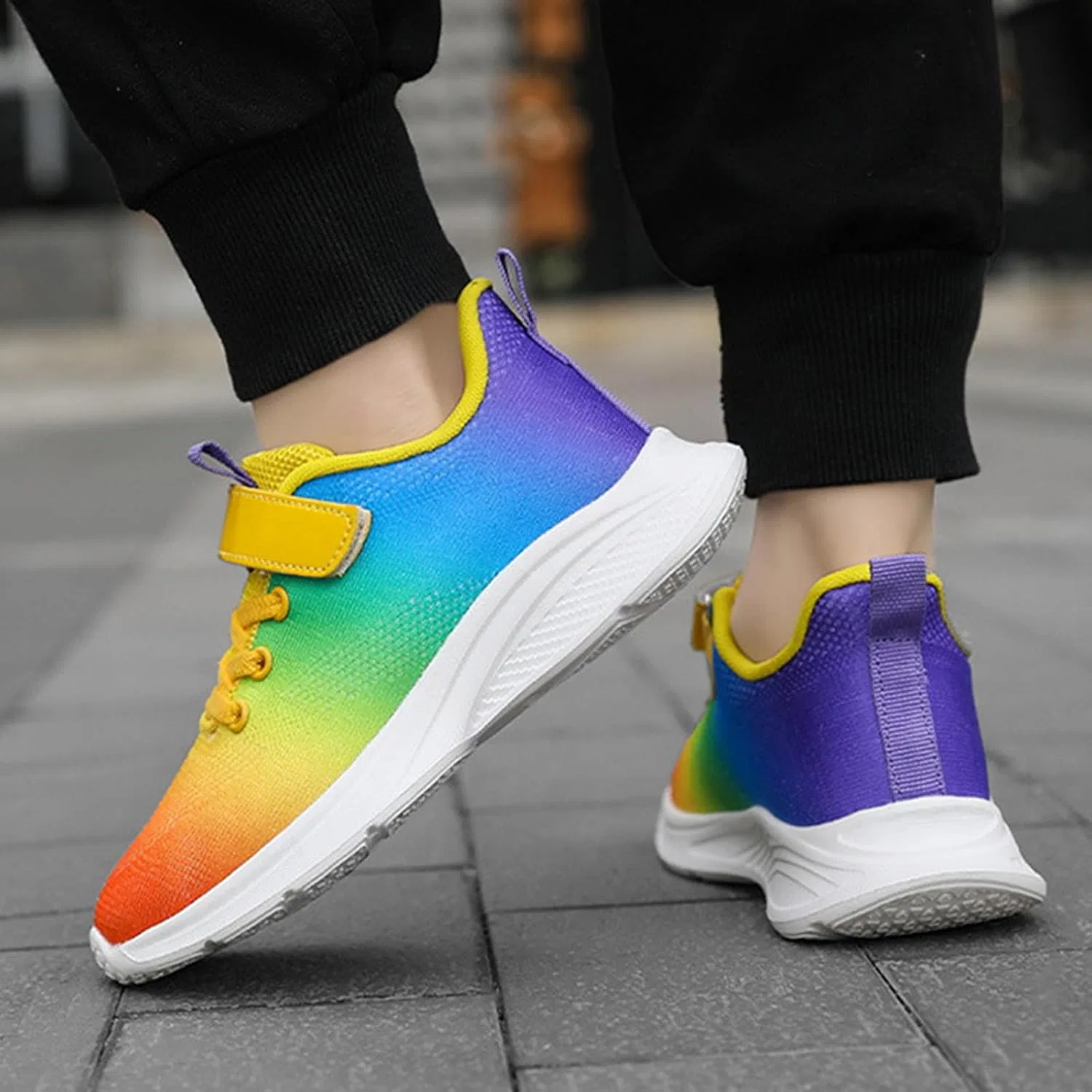 Детские кроссовки для мальчиков и девочек с легким дышащим верхом, Multicolour — фото 3