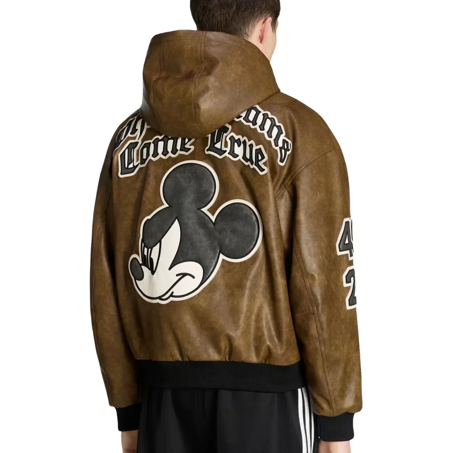 Мужская куртка Disney Mickey Mouse Dreams Jacket Asia Sizing 'Aurora Coffee' adidas, Aurora Coffee — фото 2