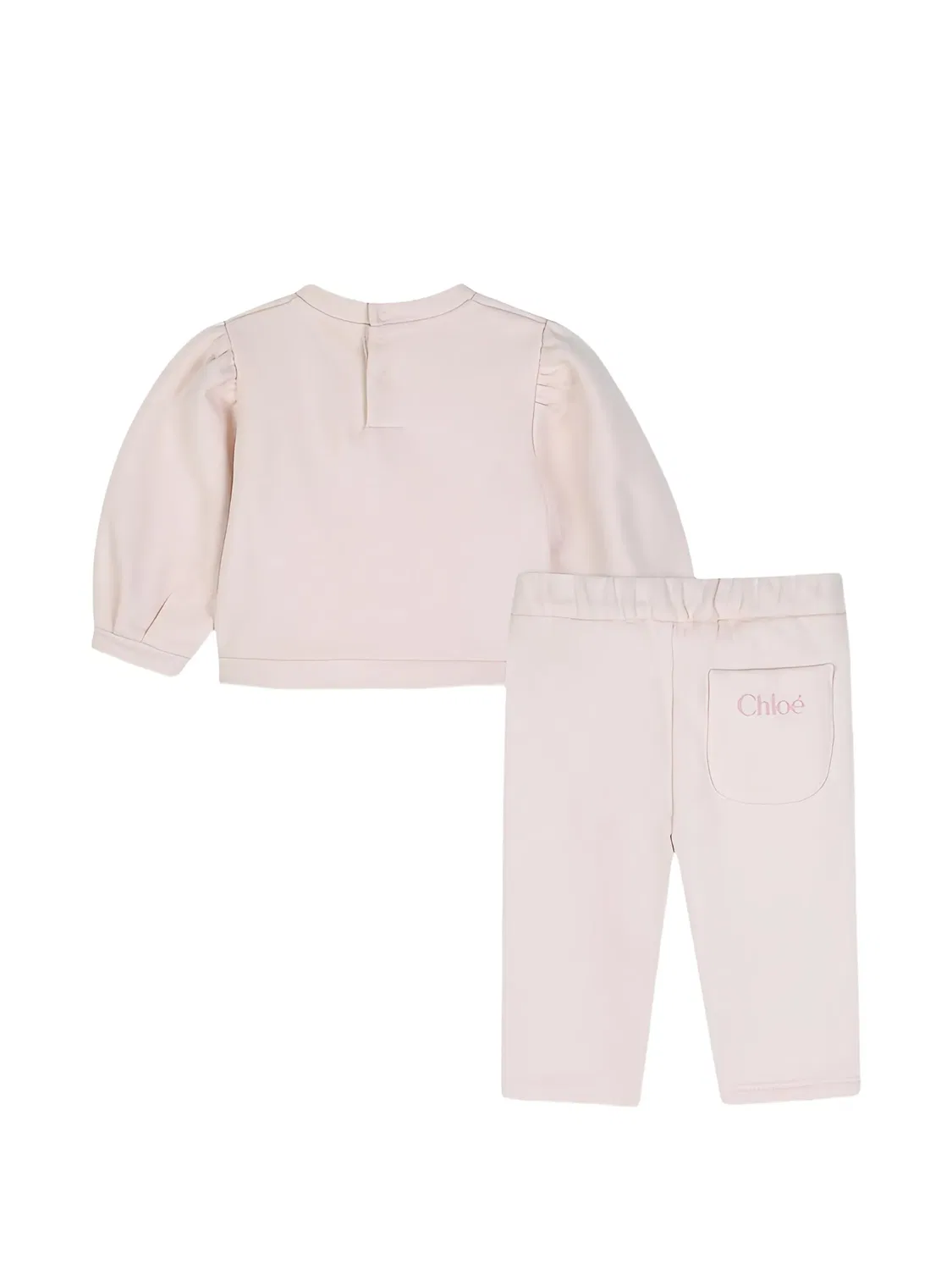 Спортивный костюм с логотипом Chloé Kids, розовый — фото 2