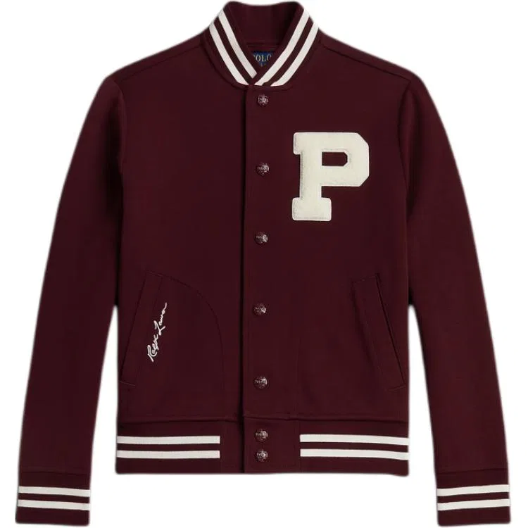 Детская бейсбольная куртка с воротником Модель Moderate Polo Ralph Lauren, Dark Red Gemstone