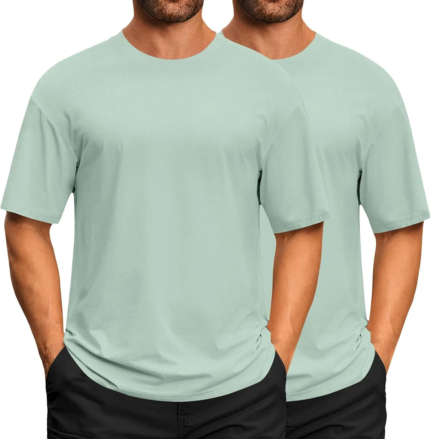Мужская футболка с круглым вырезом 2-pack, Mint Green