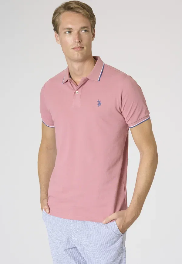 Поло хлопковое U.S. Polo Assn., Rosa, розовый