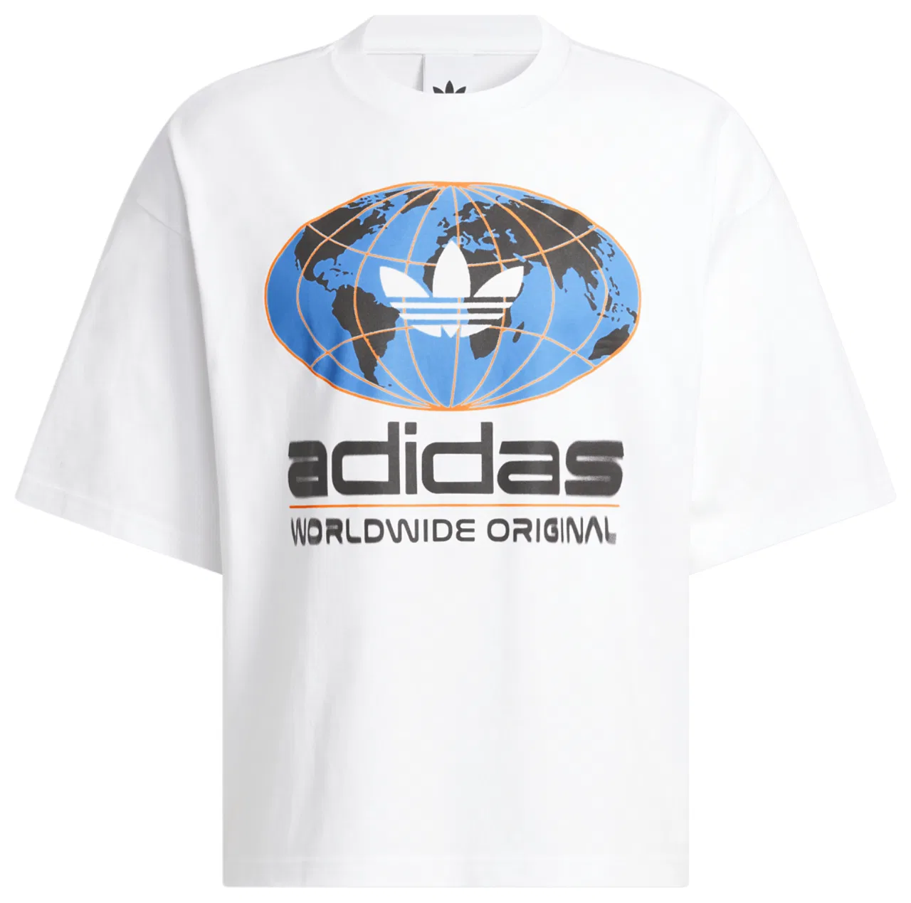 Мужская футболка с принтом World adidas, White/Multi — фото 3