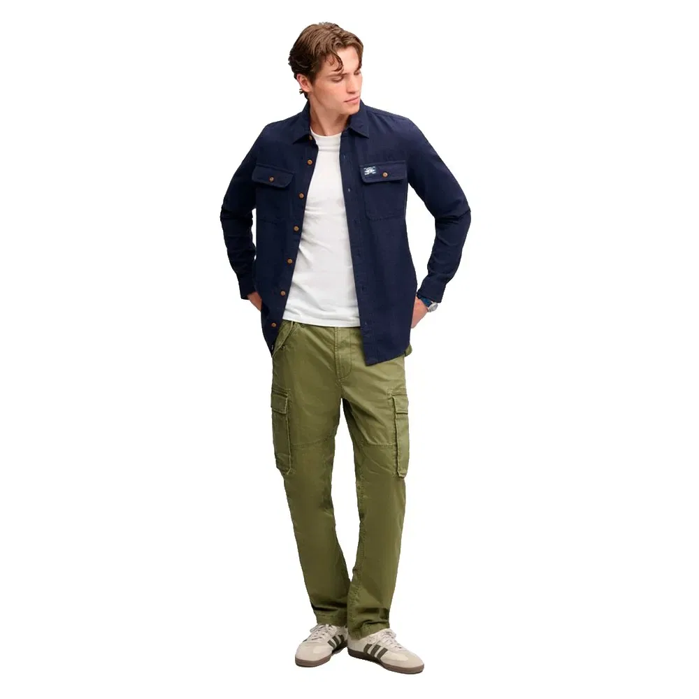 Мужские карго-брюки Superdry Slim Taper, Green — фото 3