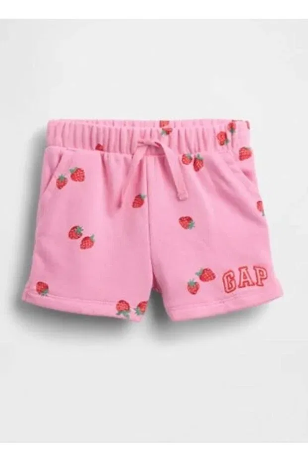 Детские шорты для девочек с принтом Gap Kids, Pink