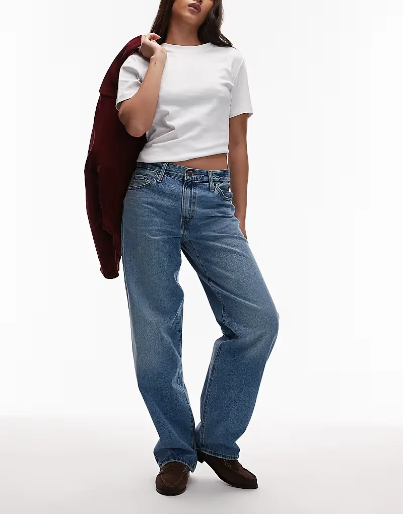 Свободные джинсы Levi's в стиле "папины джинсы" средне-синий