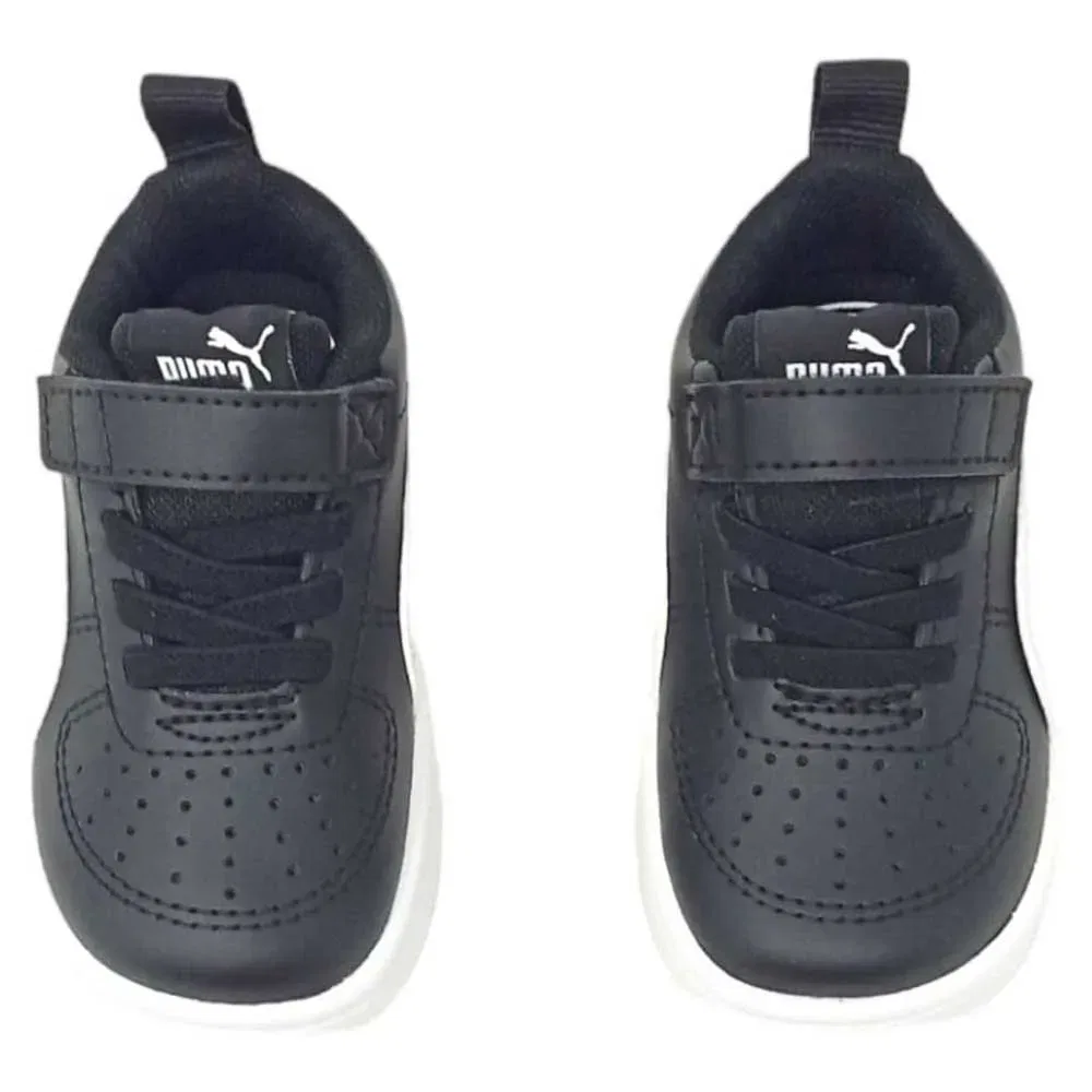Детские кроссовки для девочек с эластичной шнуровкой Rickie AC Puma, Black — фото 4