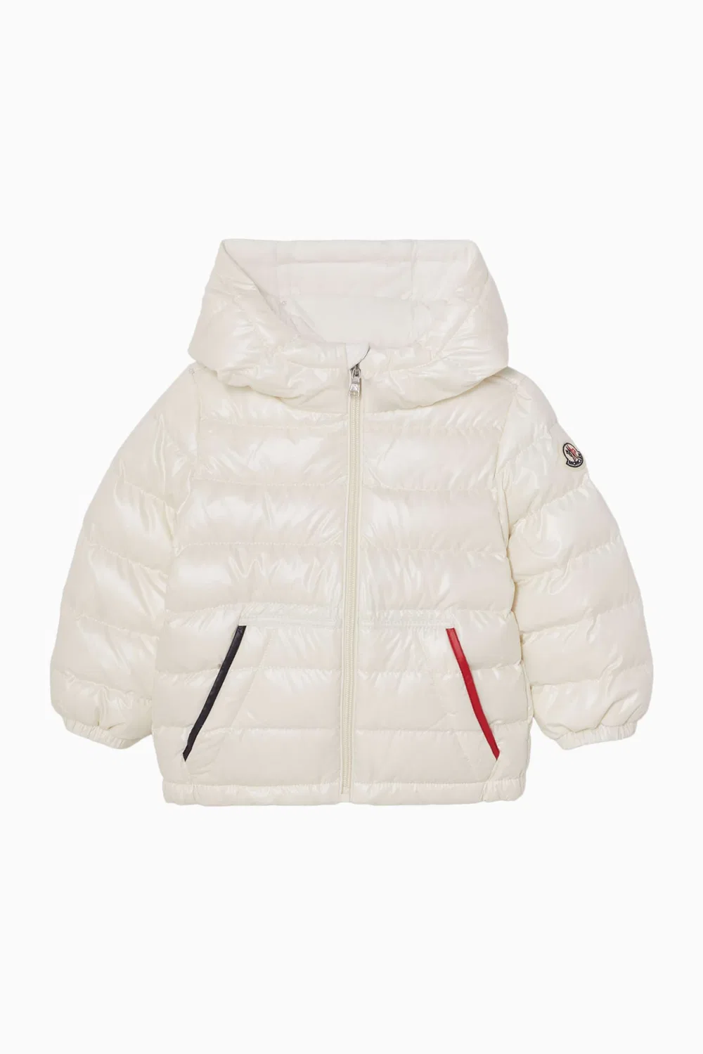 Куртка пуховая белая Moncler Enfant, белый