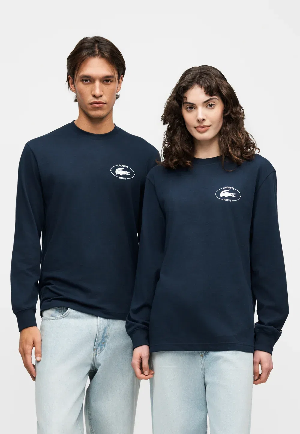 Унисекс - футболка с длинными рукавами Lacoste, Navy Blue — фото 3